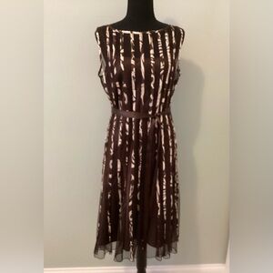Sandra Darren Sheer Dress with Slip